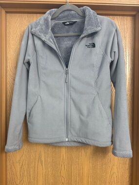 The North Face Women's Light Gray Full‑Zip Osito Fleece Jacket